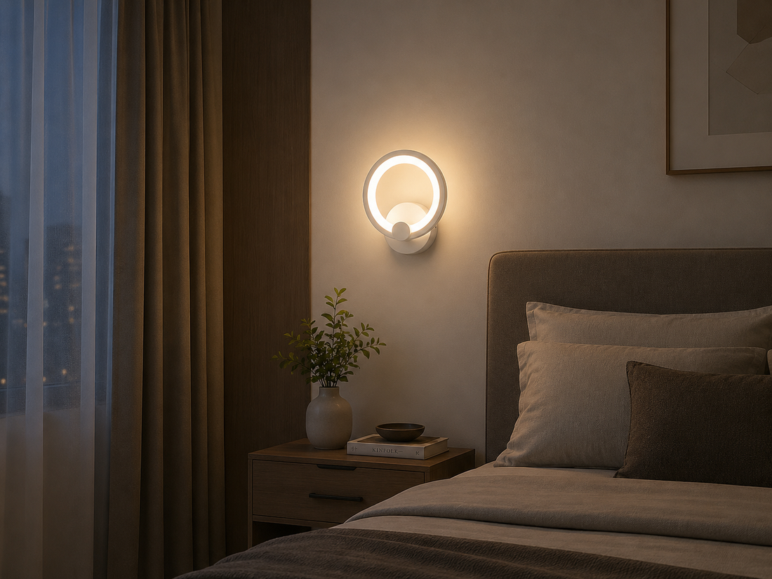 Aplica LED Albă 8067/1WH – Design Circular, 22W, 3000–6500K, Stil Modern