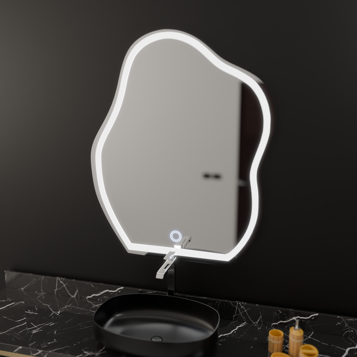 Oglinda LED Dreptunghiulara 50x70 cm – Modernă, Dimabilă, cu Bandă LED Integrată