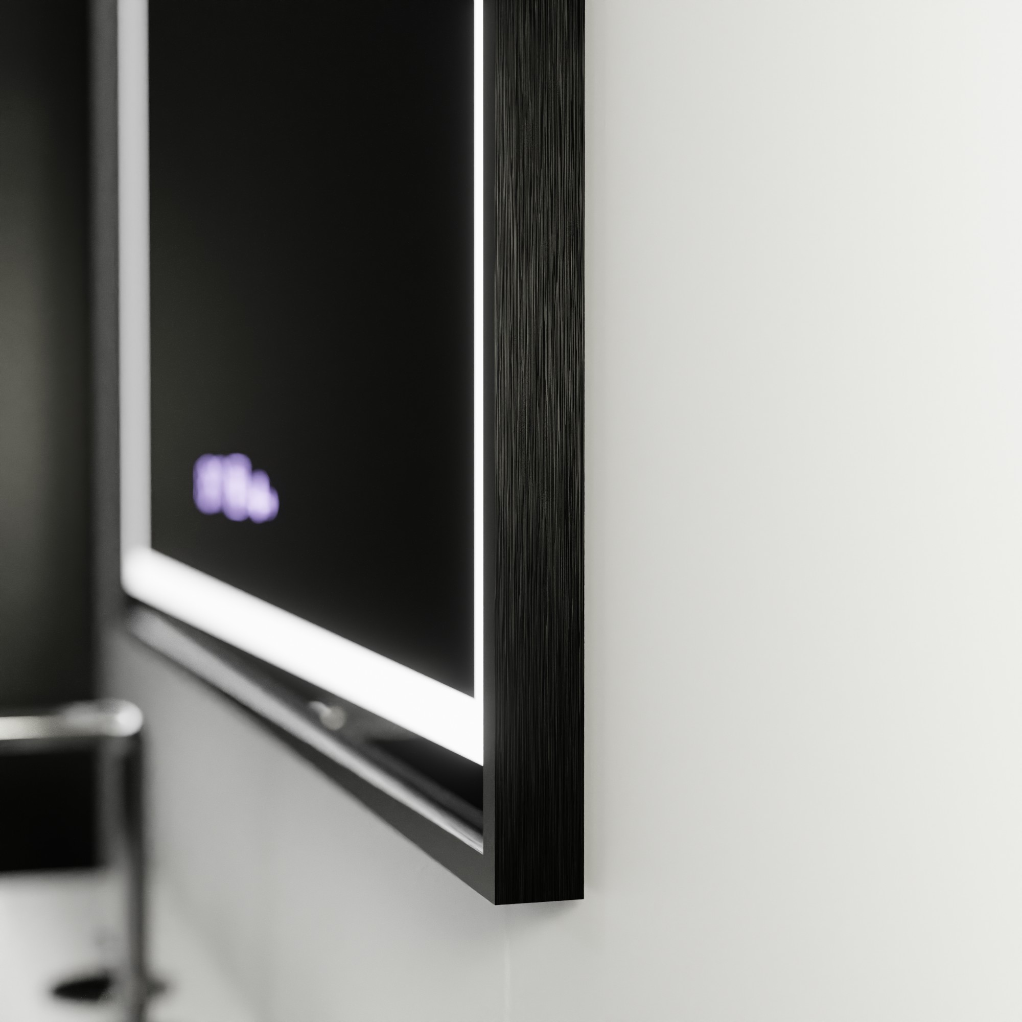 Oglindă LED 120x80 cm Cu Dezaburire, Ceas, Termometru, Lumină Dimabilă și Senzor Touch