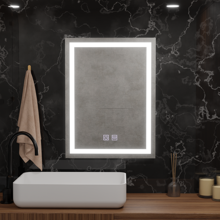 Oglinda LED Touch 60x80cm – Iluminare Dimabilă, Dezaburire, Design Elegant