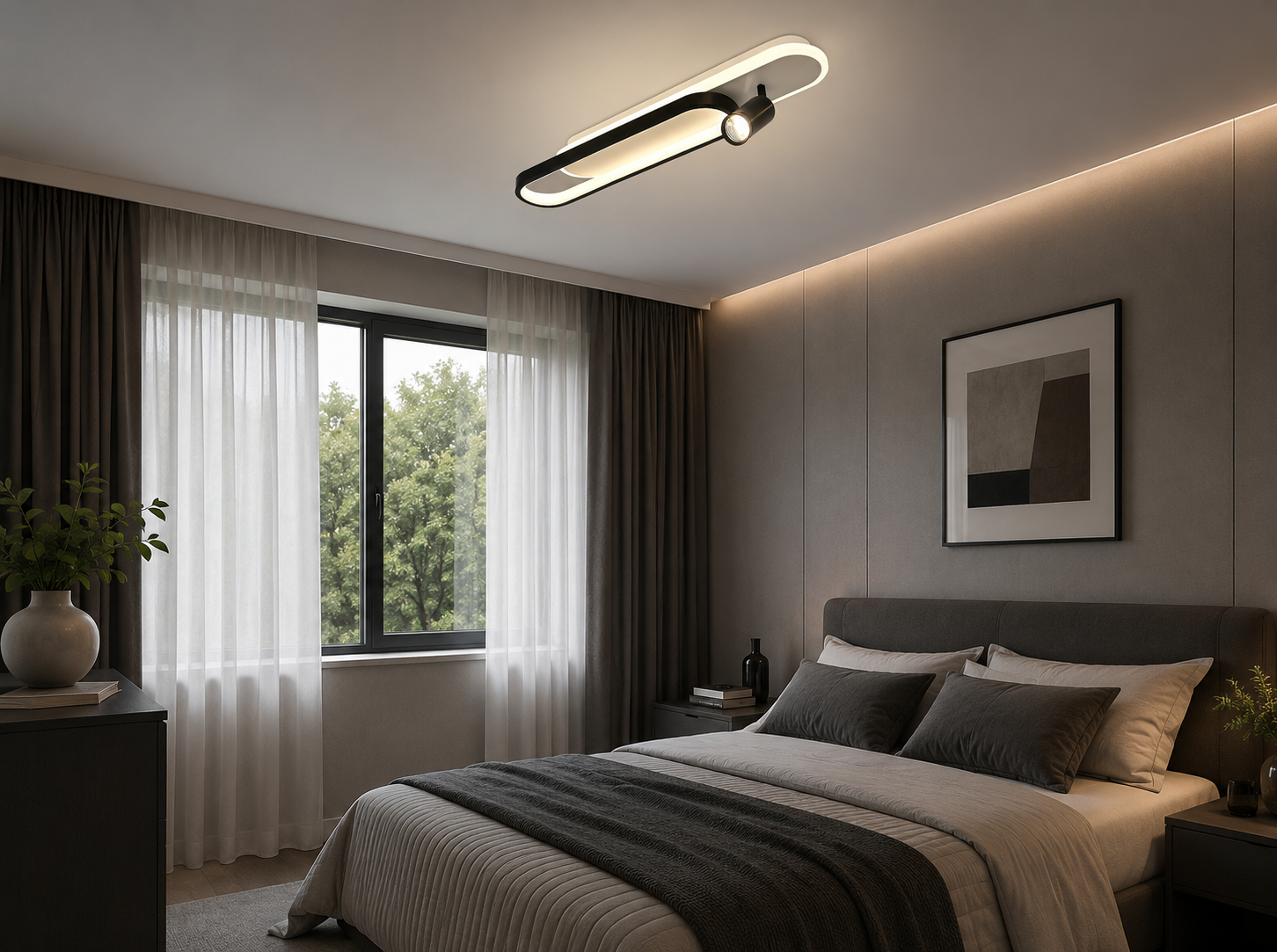 Aplica  LED L7388/2WH+BK cu Spot Direcțional – Alb & Negru, 79W, 3 Tipuri de Lumină