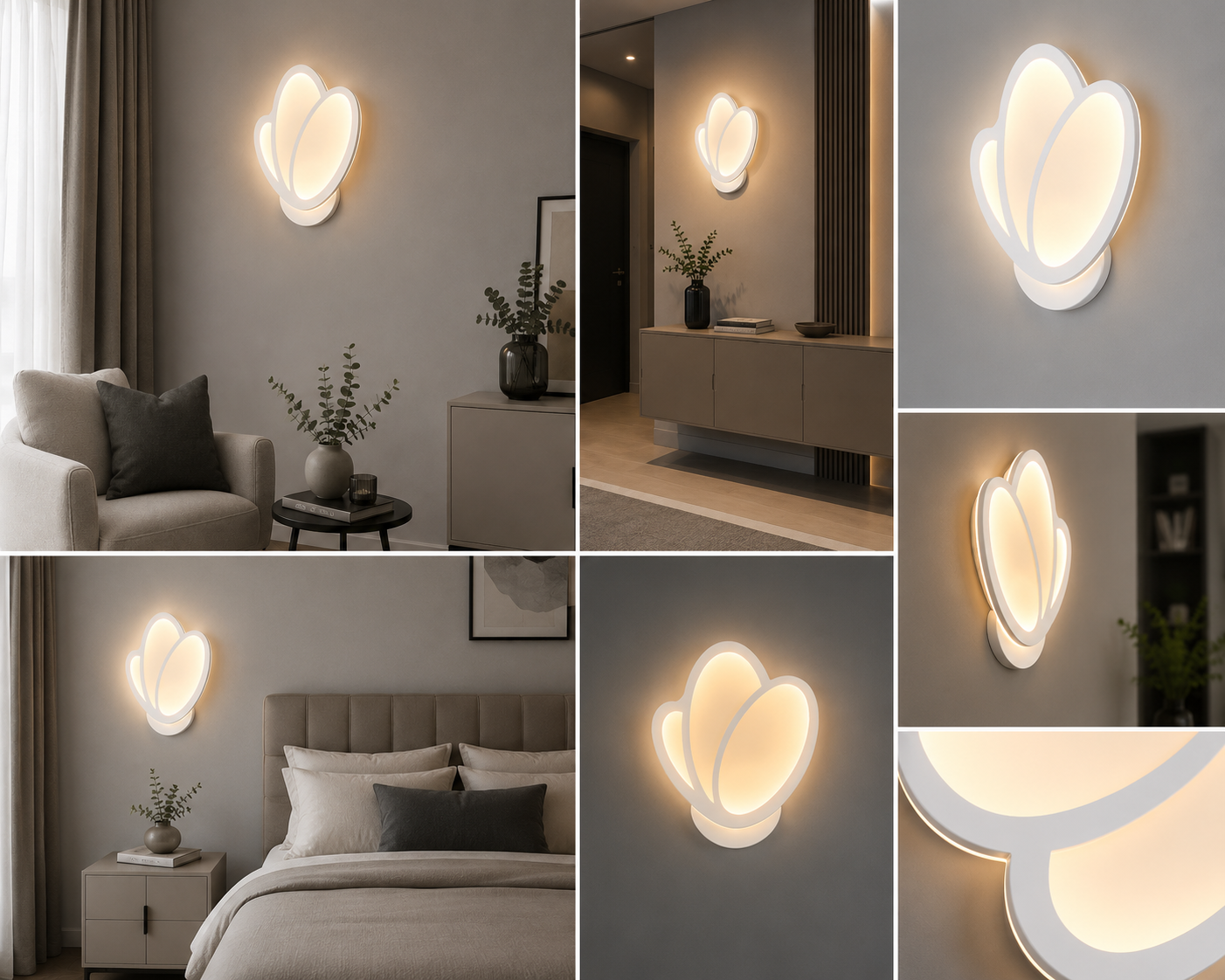 Aplica LED decorativă 8101/1 – 24W, Design Floral, Alb Neutru – Cald – Rece