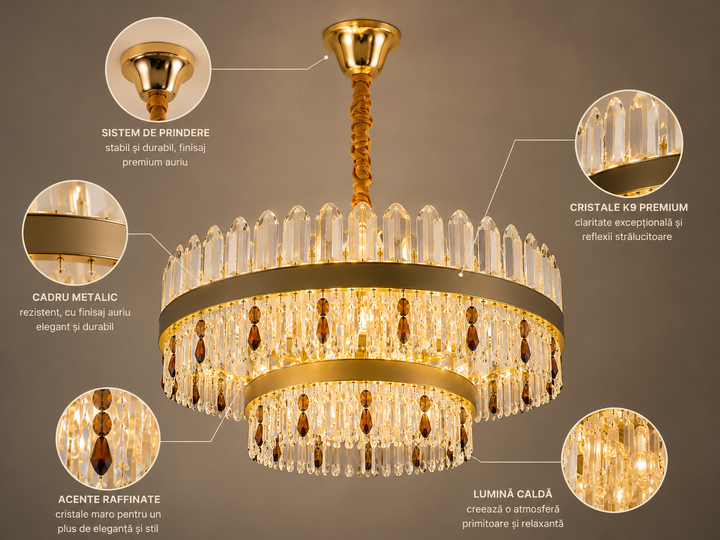Candelabru Cristal  Ø450,104W 8651/450