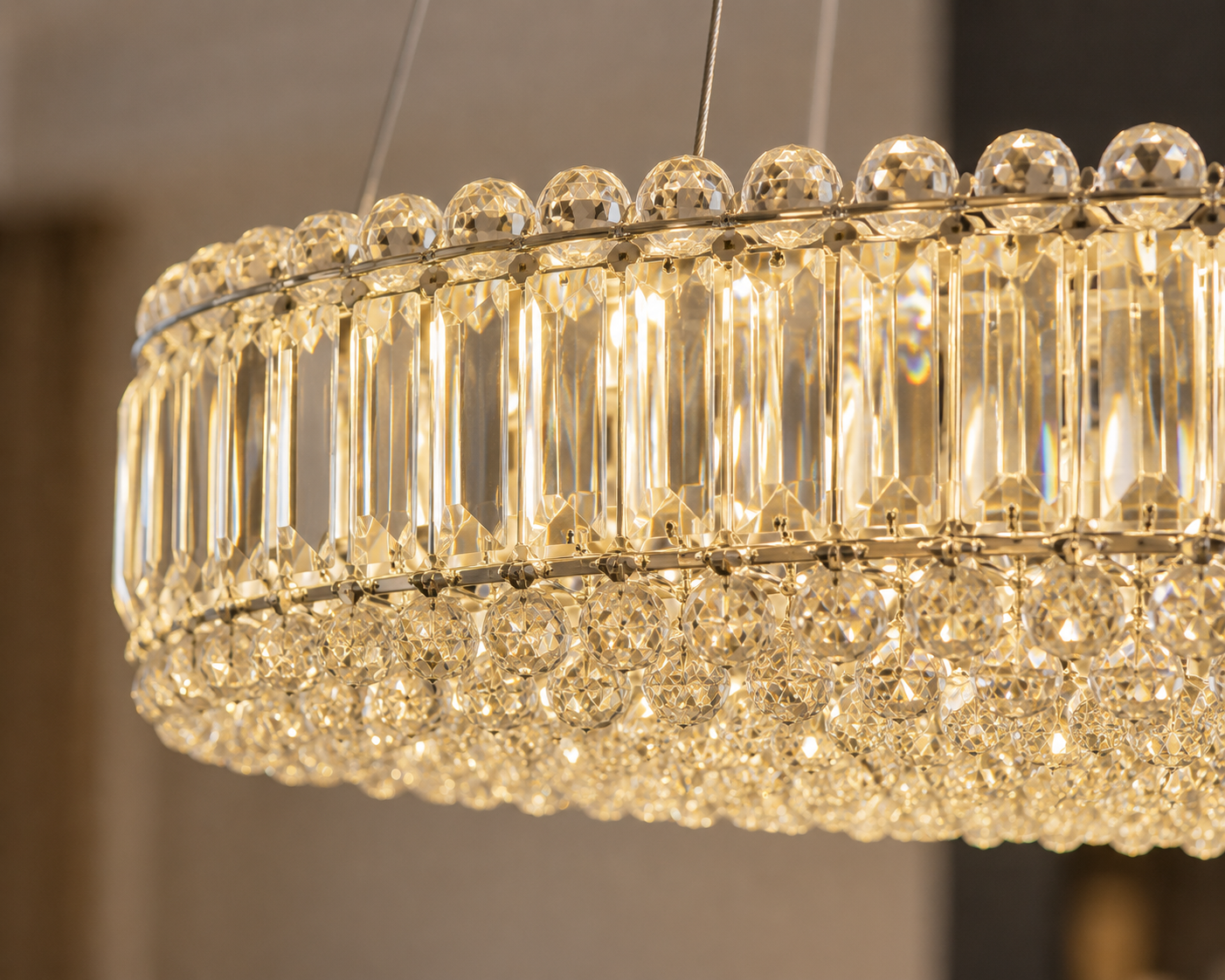 Candelabru  LED modern , 96W, L ≈ 650 mm, finisaj crom – model 72025/650+400 CH