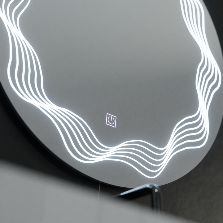 Oglinda LED Rotunda, 60x60cm, Touch & Dezaburire