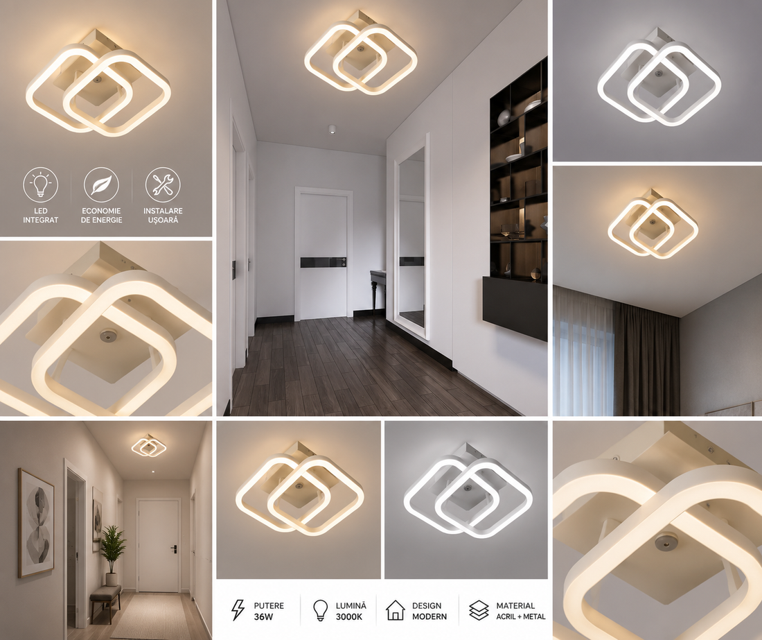 Aplica LED moderna alba 22W, lumina neutra – 71363/2WH Senzor