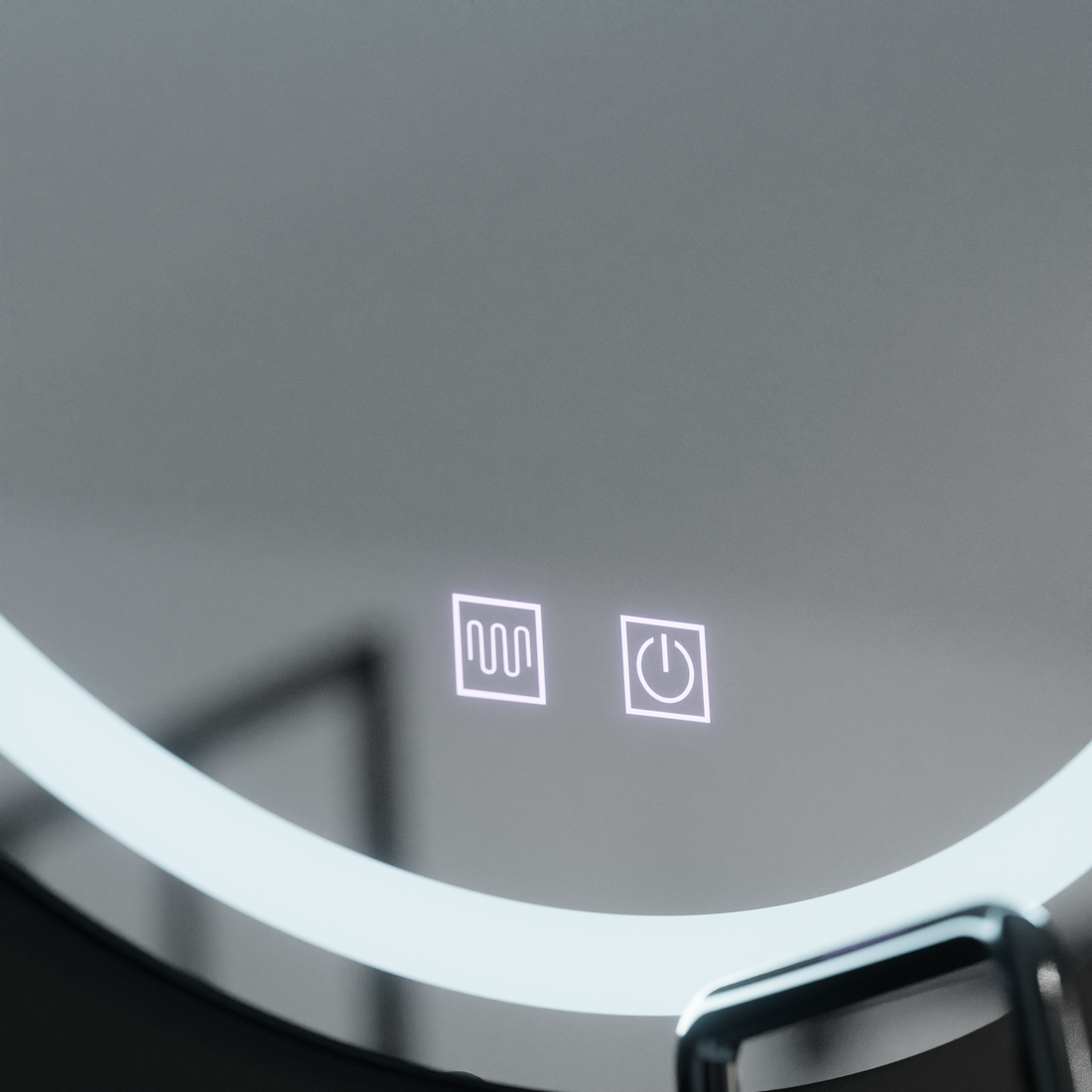 Oglinda LED Rotunda 70 cm – Iluminare Dimabila, Touch si Functie Anti-aburire
