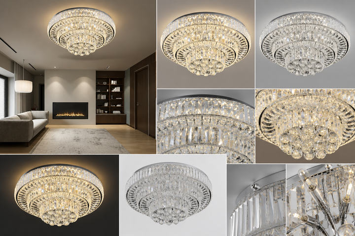 Lustra LED modernă 88108-400 cu telecomandă 2.4G, 100W, lumină reglabilă 3500K–6500K