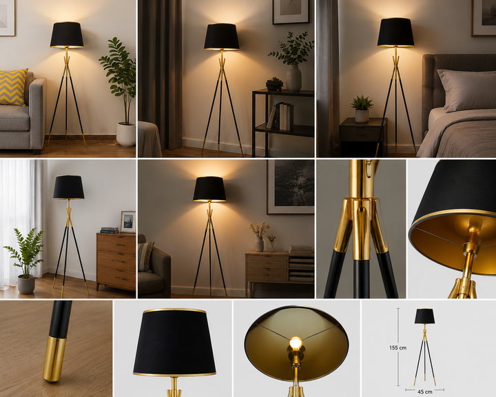 LAMPADAR  DECORATIV MODERN  ÎNĂLȚIME 1454 MM – MODEL PJA3-BK