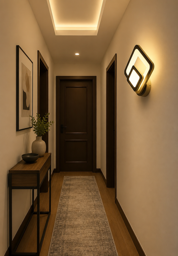 APLICA LED MODERNĂ B02WH  LUMINĂ REGLABILĂ 3000–6500K, DESIGN GEOMETRIC ELEGANT