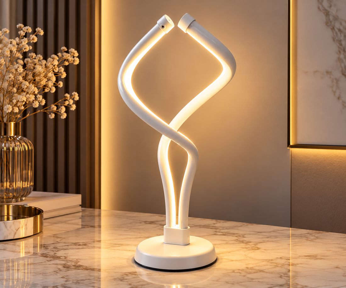 Veioză decorativă LED 8607 WH– Alb
