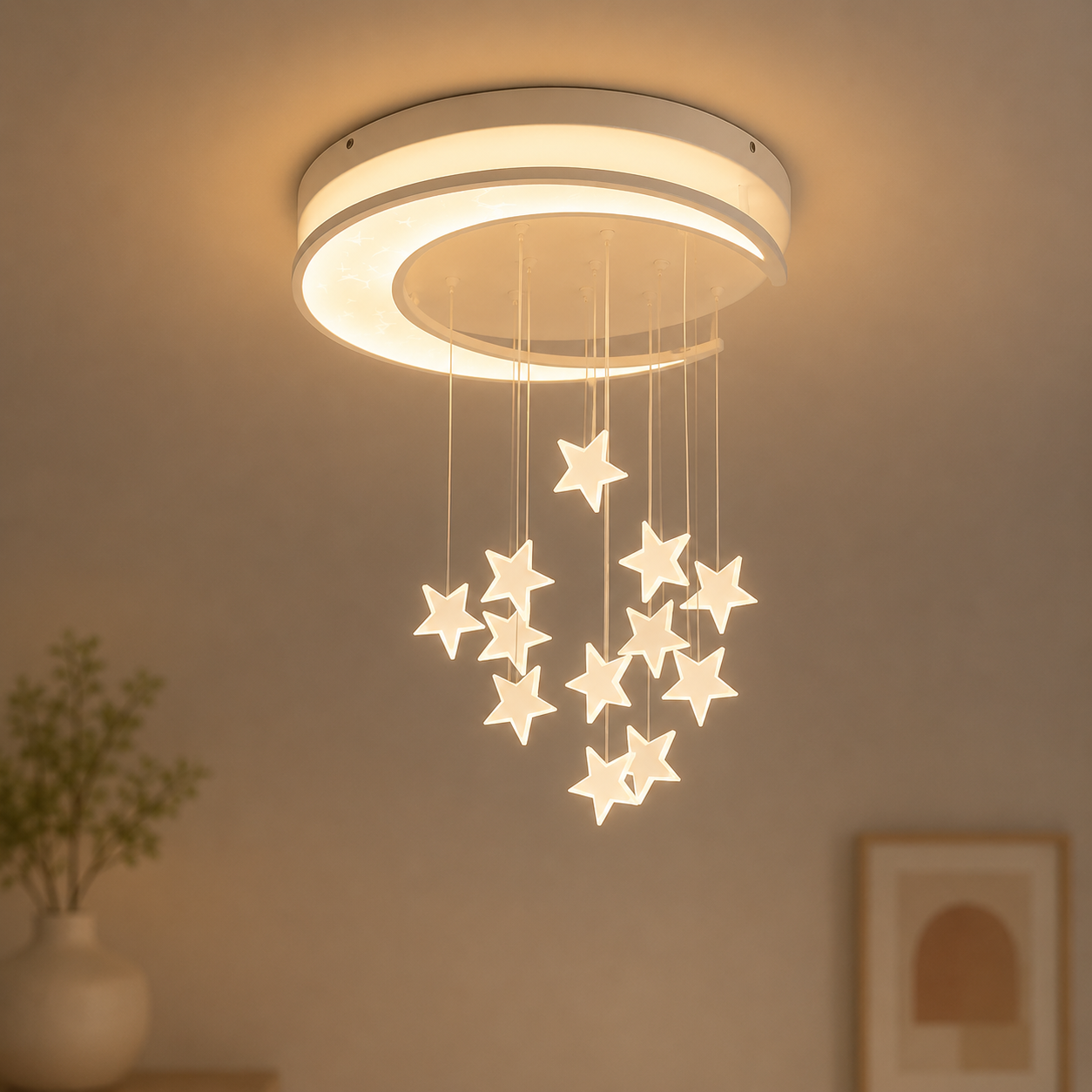 Lustră LED modernă albă 60W, lumina reglabilă – 73053/500WH