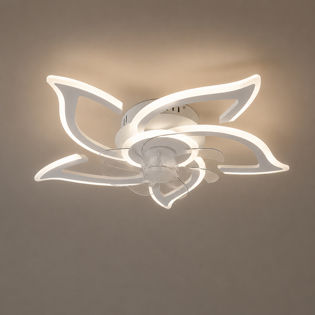 Lustra LED cuVentilator si  telecomanda – 94W, D685xH120 mm, Alb, 3000–6500K 26143/5
