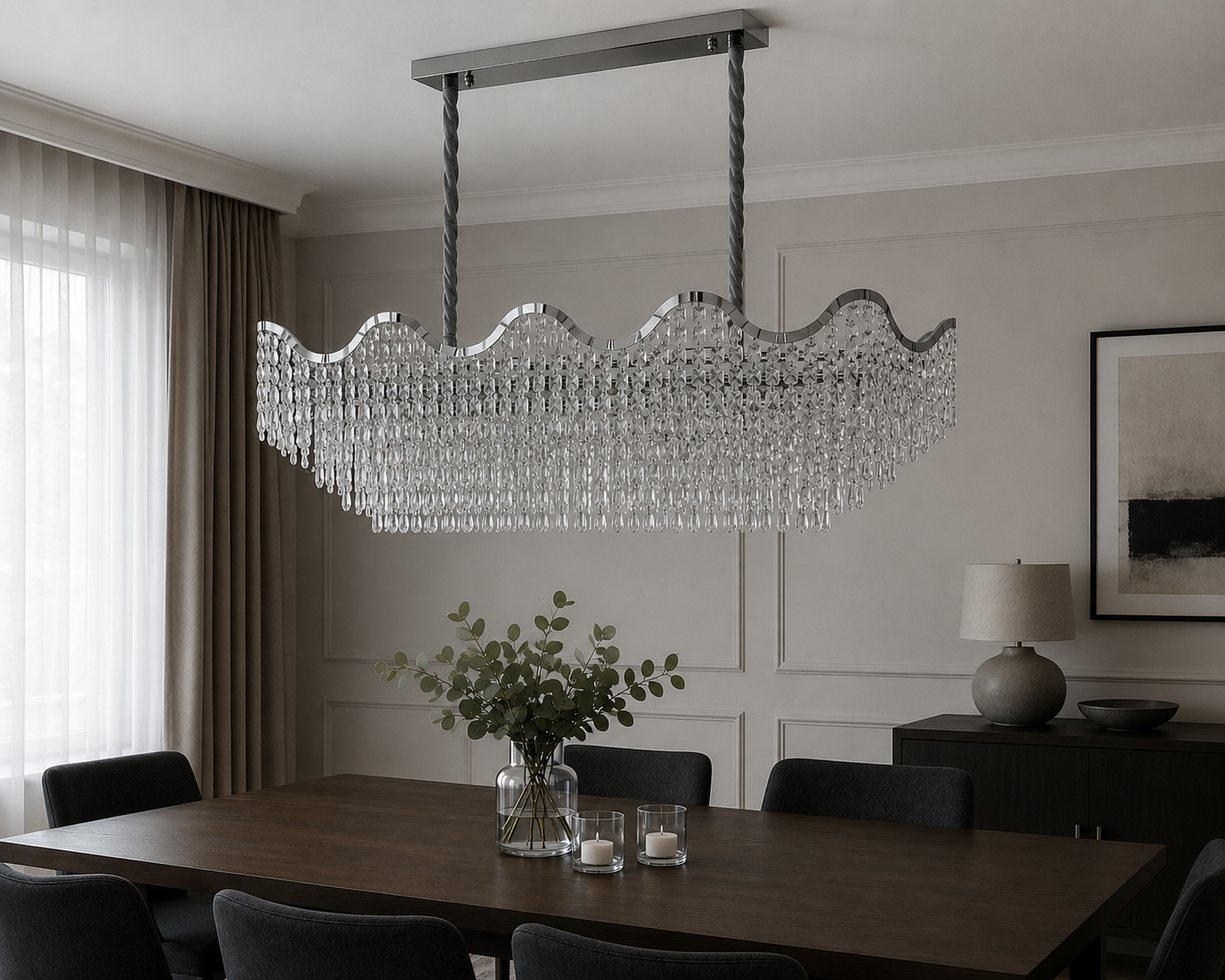 Candelabru, L1100×H420 mm, 12 becuri E27, model 78006/1100+400 CH