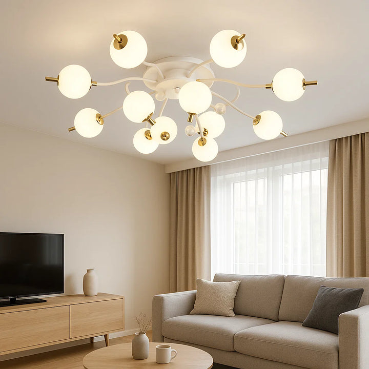 Lustră LED cu Telecomandă L77131/8+4C WH+FGD, 192W, 3000–6500K, Ø796mm