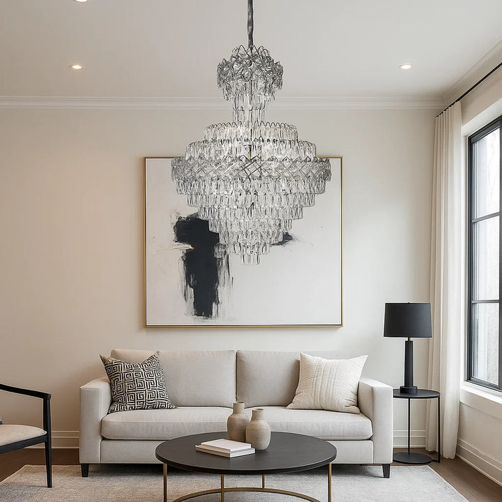Candelabru Impunător din Cristal – SX8650/800×1100 | 22x E27 | Design Grandios în Cascade