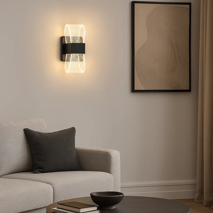 Aplica LED de perete, 8 W, 200×100 mm, temperatură reglabilă 2800–6500 K – model SX8706 BK