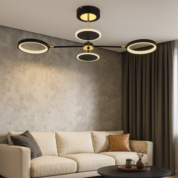 Lustra LED cu telecomandă, 2 × 30 W, 860 × 470 mm, temperatură reglabilă 2800–6500 K – model SX8720A/4