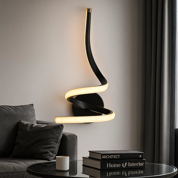 Aplica LED verticală decorativă, 17 W, Ø ≈ 190 mm, înălțime 360 mm, temperatură reglabilă 2800–6500 K – model SX8786 BK