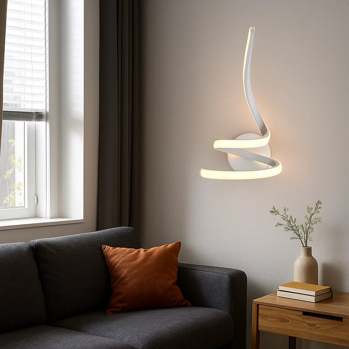 Aplica LED verticală decorativă, 17 W, Ø ≈ 190 mm, înălțime 360 mm, temperatură reglabilă 2800–6500 K – model SX8786 WH