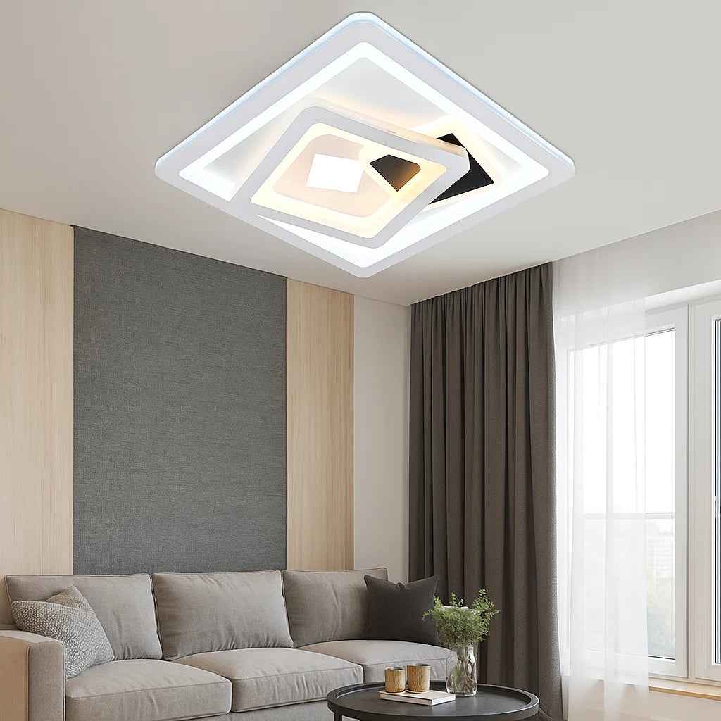 Aplica LED pătrată, 36 W, 240×240 mm, temperatură reglabilă 2800–6500 K – model SX8787/240F