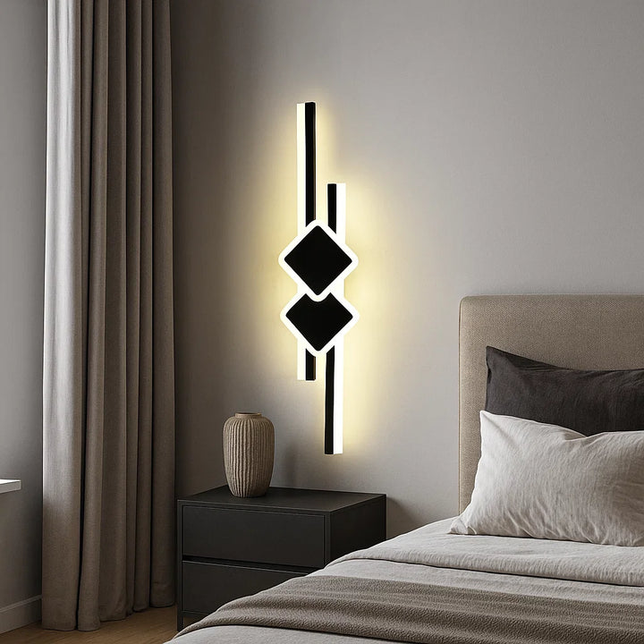 Aplica LED 2x32W, montaj pe perete, 650x150 mm, temperatură de culoare 3000–6500K – model 9724/650BK