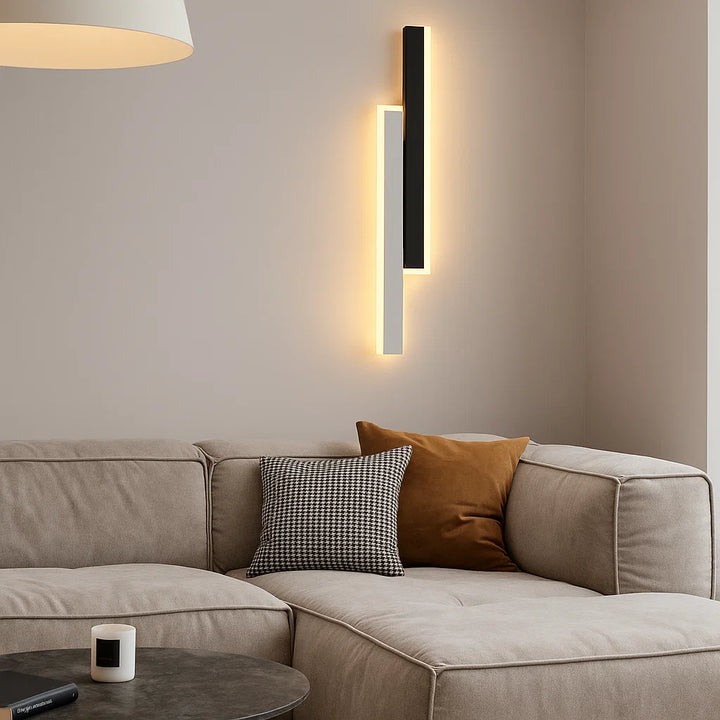 Aplica LED de Perete Modernă 9751/600BK+WH – Design Minimalist Alb & Negru, 36W, 3000-6500K