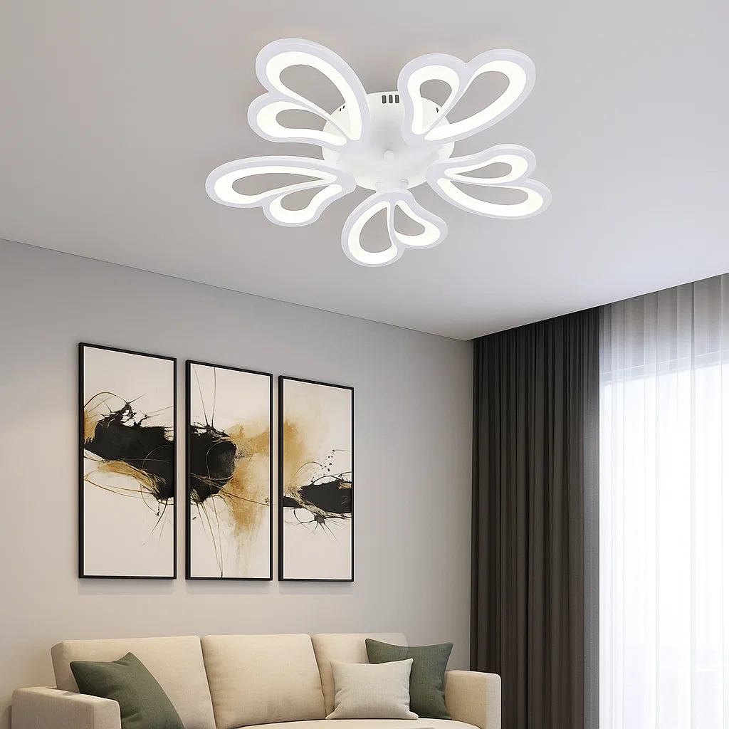 Lustra LED modernă 19140/5WH – 48W, lumină reglabilă, cu telecomandă