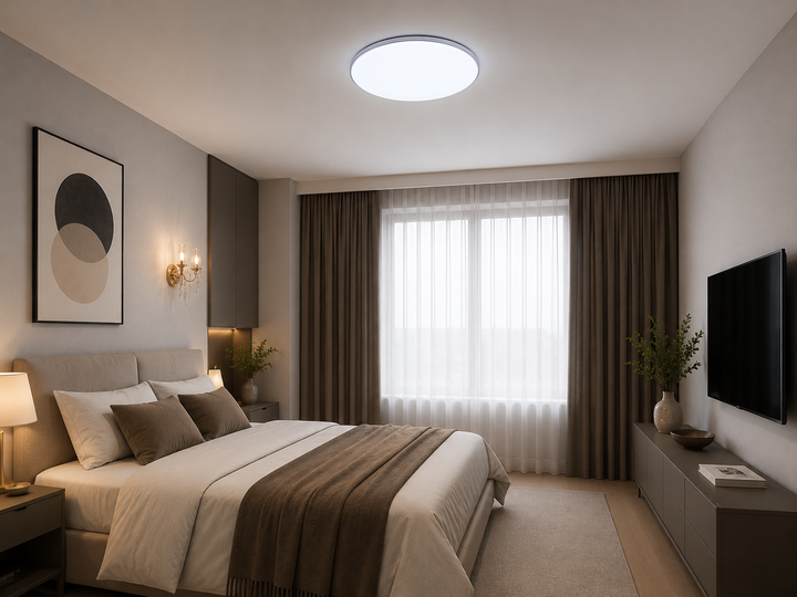 Plafoniera LED rotundă, Ø260 mm, 24W, 6500K, ML-003/260WH+BK