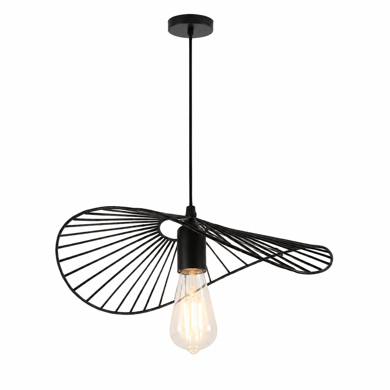 Pendul rustic, Ø380×H80 mm, E27 max 60W, fără telecomandă, JD-370