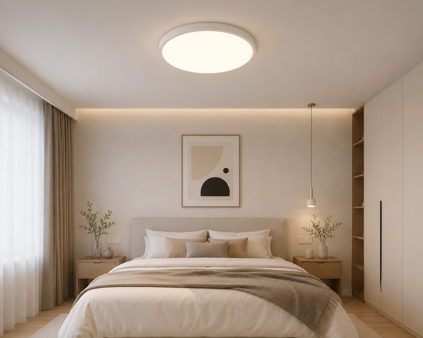 Plafonieră LED rotundă albă 23W, 3000–6500K – 71392/300WH