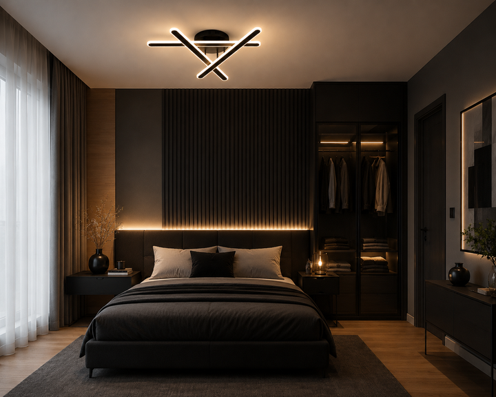 Lustră LED Modernă –  73030/3 BK