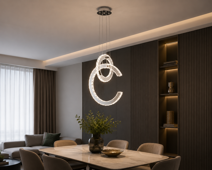 Pendul LED Modern Cristal Premium – 71647/400+300