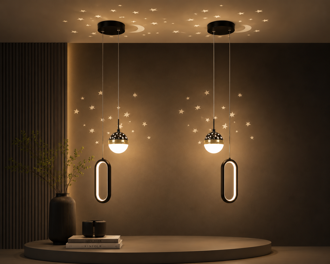 Pendul LED 7679/2 – 42W, Design Elegant Reglabil, cu Telecomandă și Lumină Variabilă