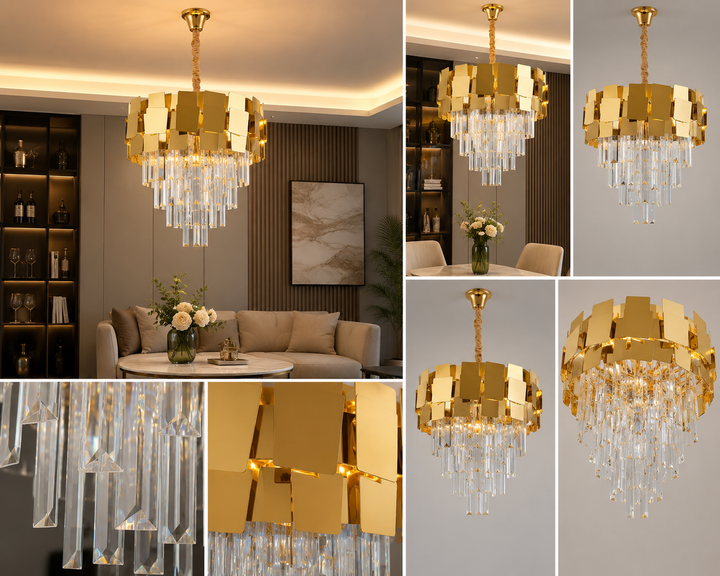 Candelabru decorativ H5580-300 FGD, Ø300×H340 mm, E27 max 60W × 3 5580/300FGD