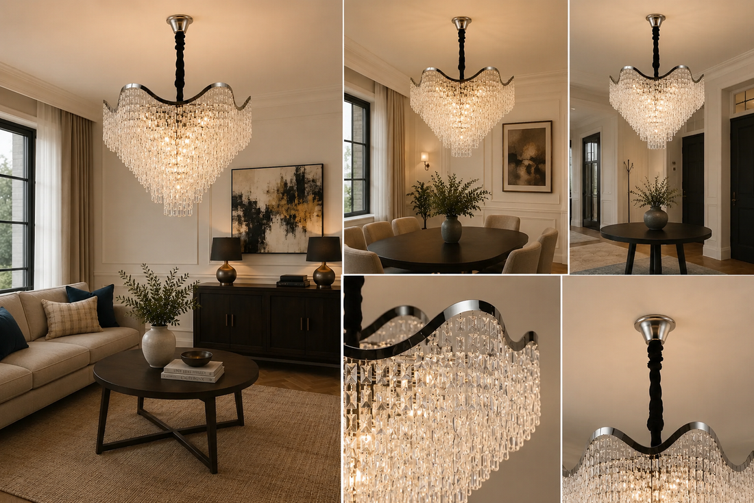 Candelabru elegant, Ø780×H620 mm, E27 MAX60W×18, model 78006/780 CH