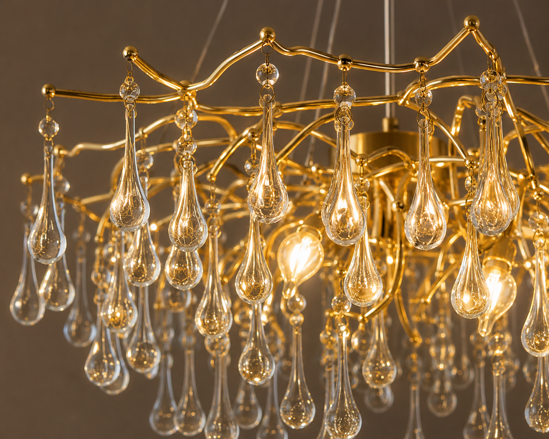 Candelabru Lux cu Cristale, 10xE14, Ø1200 mm, Design Aur Antic – Model 27137/1200+550 OG+FGD