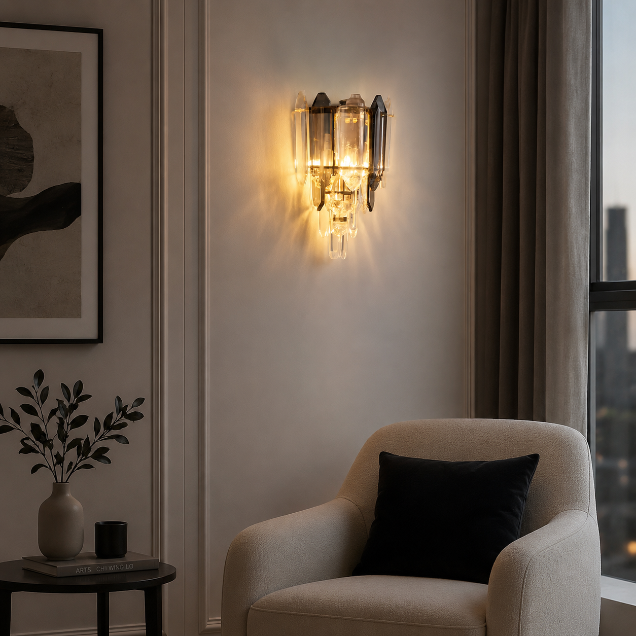 Aplica LED cu 2 surse E27, L ≈ 230 mm, finisaj auriu – model 20564/2FG
