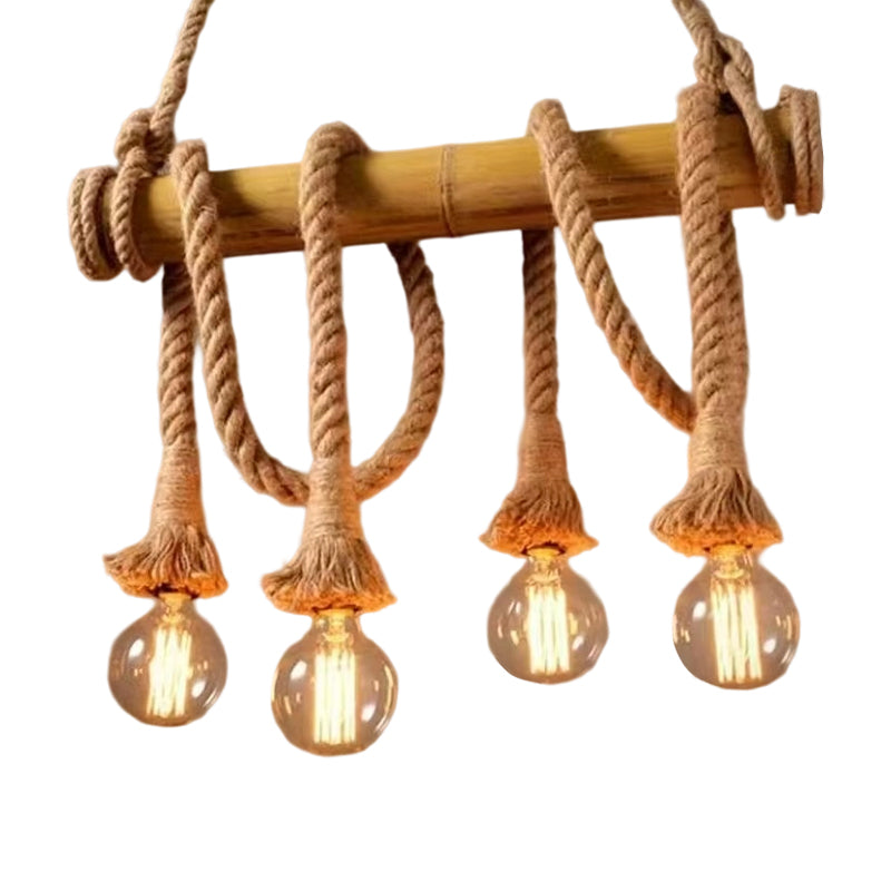 Lustra rustică cu 4 becuri, Ø600×H500 mm, E27 max 60W, C023/4