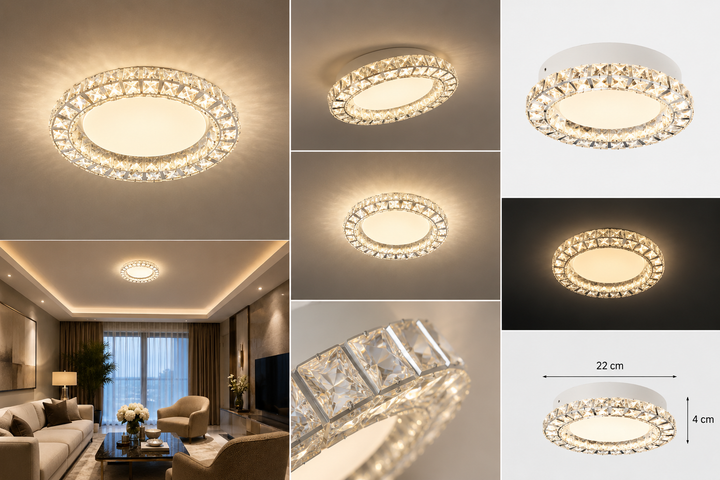 Lustra LED cu 3 faze de lumini, 2966/300, 56W