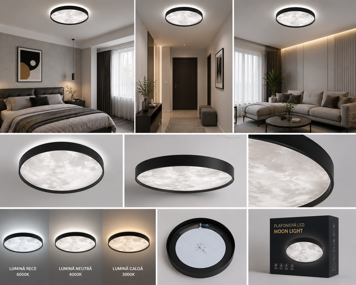 Plafoniera LED moderna 54W, 3 temperaturi de culoare (3000K/4500K/6500K), D390 – ML008/400