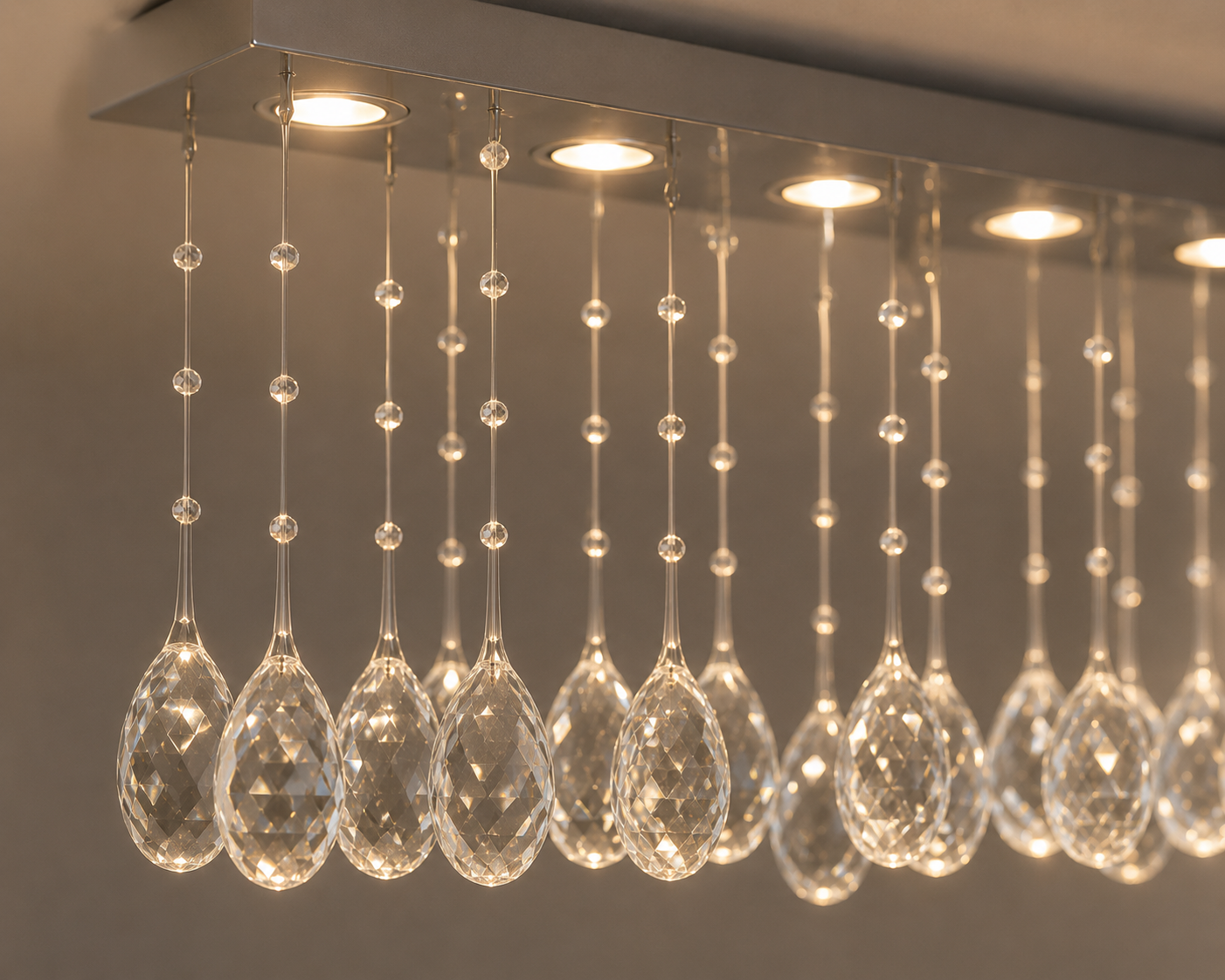 Candelabru LED cu cristale, 600×200×600 mm, 20W, 4000K, fără telecomandă, 6032/4
