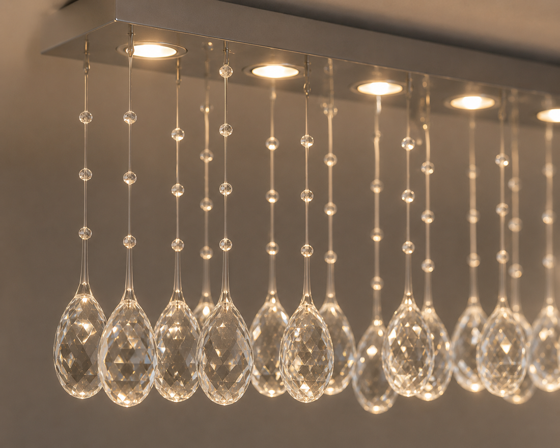 Candelabru LED cu cristale, 600×200×600 mm, 20W, 4000K, fără telecomandă, 6032/4