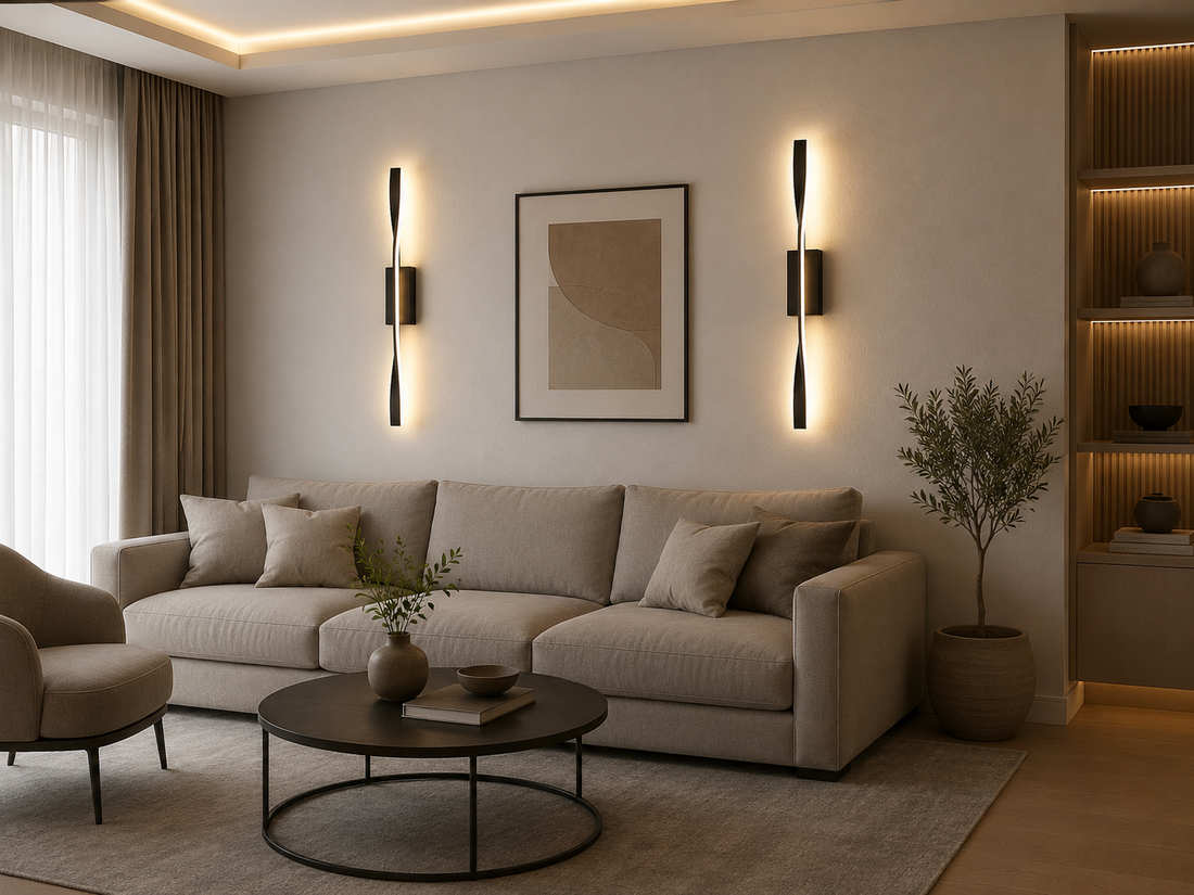Aplica LED Neagră L77153/600BK, 24W, 3000–6500K, 60x6cm