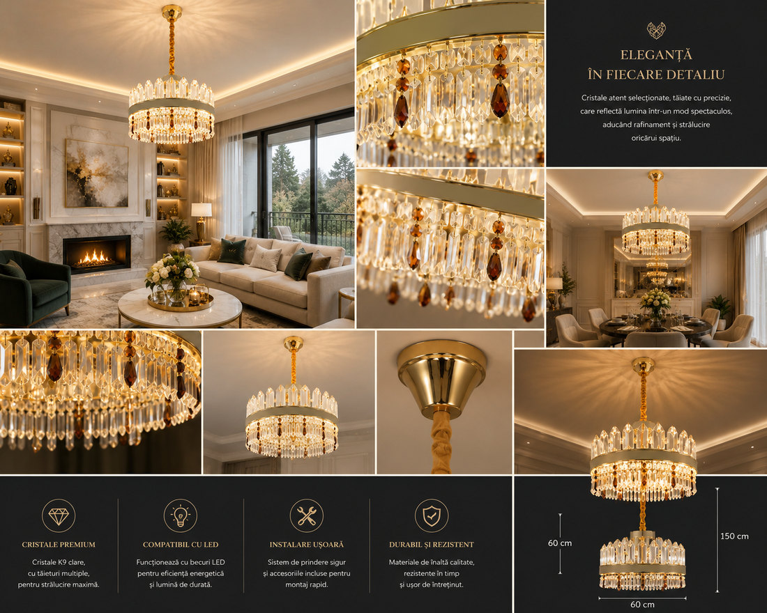 Candelabru Cristal Ø550,124W 8651/550