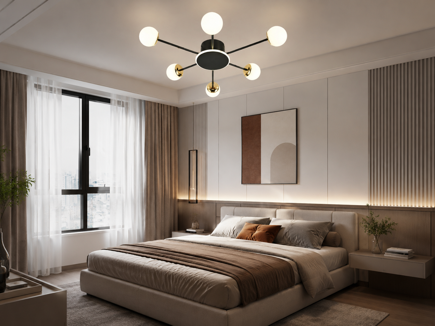 Lustra LED cu 3 tipuri de lumina, 73058/6