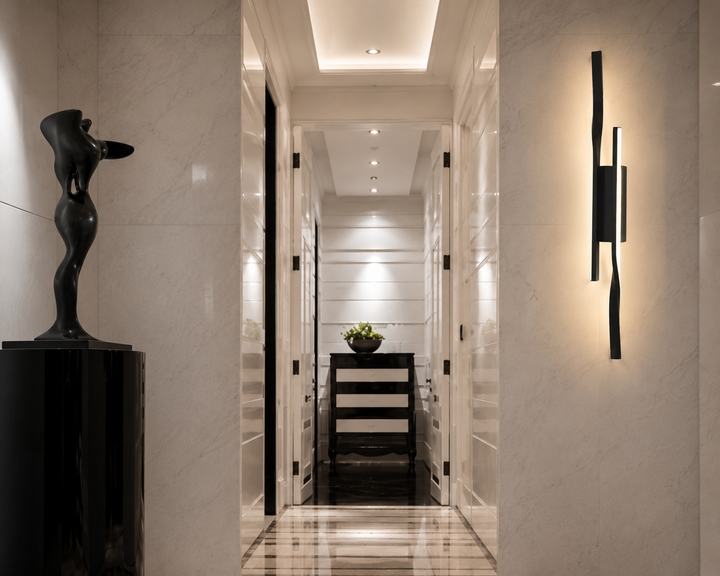 Aplica LED Neagră 77156/600BK, 48W, 3000–6500K, 60x6cm
