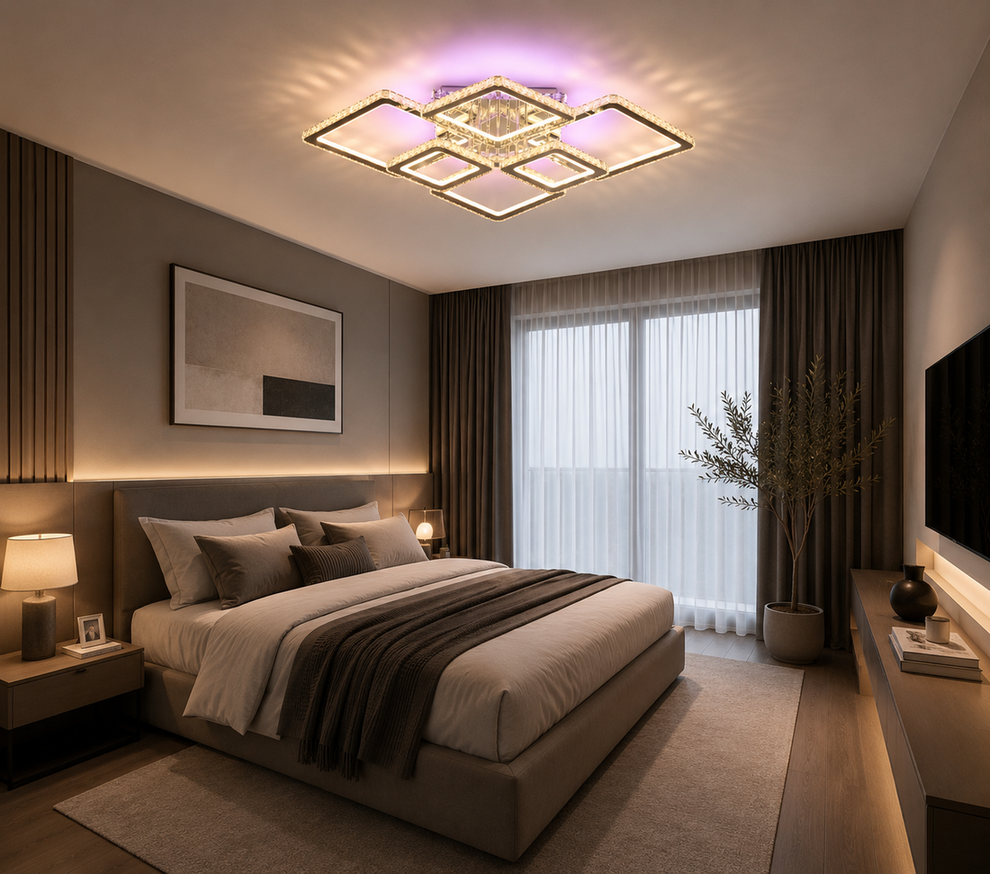 LUSTRA LED 2886/4+2 – DESIGN MODERN ȘI PUTERE EXTRA, CU TELECOMANDĂ 2.4G