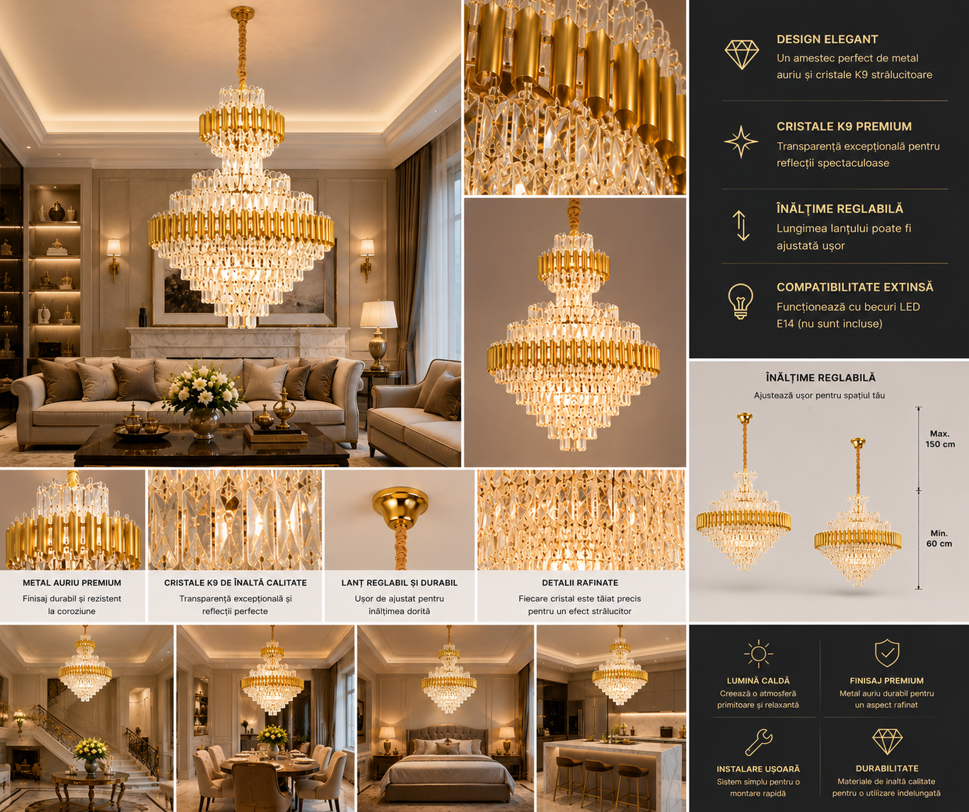 CANDELABRU ELEGANT, MODEL 9001/800*1100FG