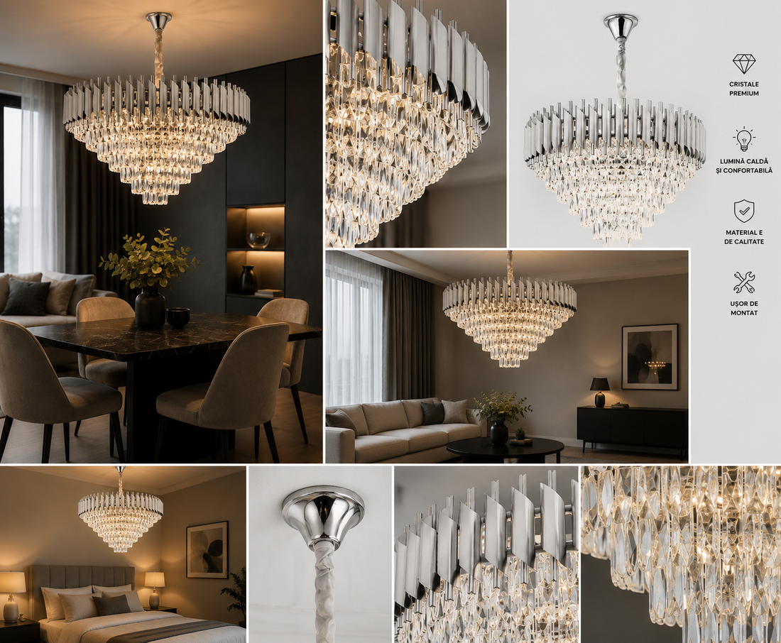 Candelabru elegant cu cristal 9001/800 CH